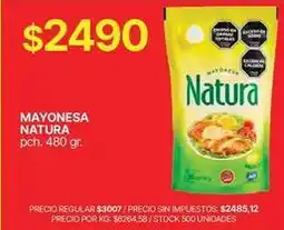 Supermercados Vea Natura - mayonesa oferta