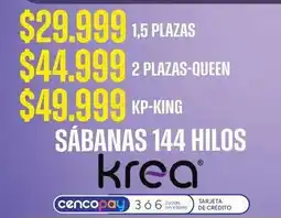 Supermercados Vea Krea - sábanas 144 hilos oferta
