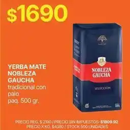 Supermercados Vea Nobleza gaucha - yerba mate oferta