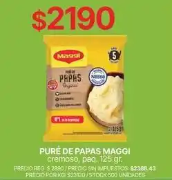 Supermercados Vea Maggi - puré de papas oferta