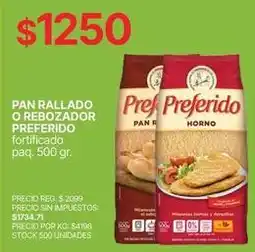 Supermercados Vea Preferido - pan rallado o rebozador preferido fortificado oferta