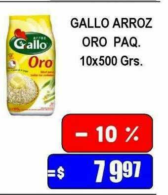 Dulcenter Gallo Arroz Oro Paq oferta