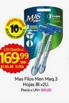 Medamax Mas Filos Men Maq. 3 Hojas Bl oferta