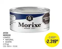 Atomo Conviene Morixe atún lomito natural aceite oferta