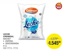 Atomo Conviene Cremigal leche entera o descremada oferta