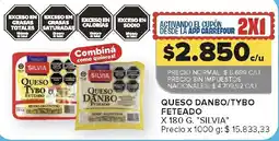 Carrefour Silvia queso danbo/tybo feteado oferta