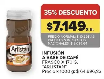 Arlistan infusion a base de cafe