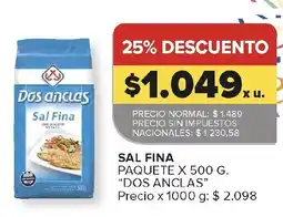 Carrefour Dos anclas sal fina oferta
