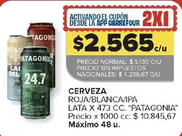 Carrefour Patagonia cerveza oferta