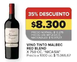 Carrefour Nicasia vino tinto malbec red blend oferta