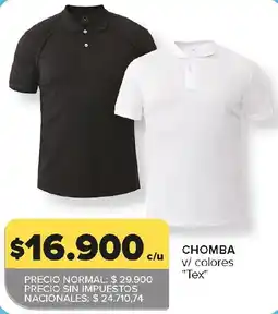 Carrefour Chomba v/ colores "Tex" oferta