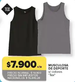 Carrefour Tex musculosa de deporte oferta
