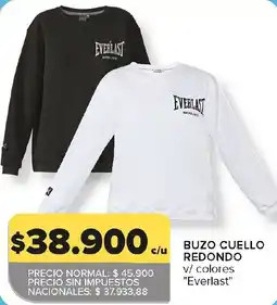 Carrefour Everlast buzo cuello redondo oferta