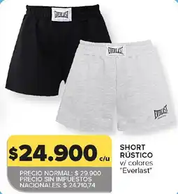 Carrefour Everlast short rústico oferta