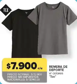 Carrefour Tex remera de deporte oferta