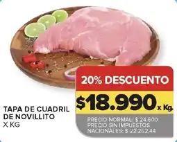 Carrefour Tapa de cuadril de novillito oferta