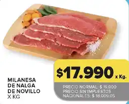 Carrefour Milanesa de nalga de novillo oferta