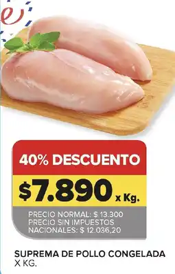 Carrefour Suprema de pollo congelada oferta