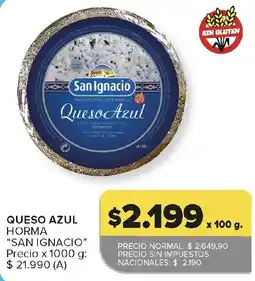 Carrefour San Ignacio queso azul oferta