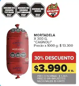 Carrefour Cagnoli mortadela oferta