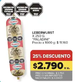 Carrefour Paladini leberwurst oferta