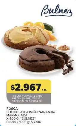 Carrefour Bulnez rosca chocolate/limón/naranja/marmolada oferta