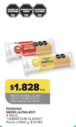 Carrefour Carrefour classic pionono vainilla/salado oferta