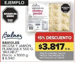 Carrefour Bulnez ravioles ricota y jamón oferta