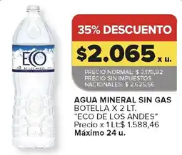 Carrefour Eco agua mineral sin gas oferta