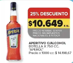 Carrefour Aperol aperitivo c/alcohol oferta