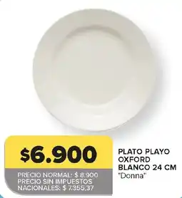 Carrefour Oxford plato playo blanco oferta