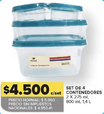 Carrefour Home contenedores oferta