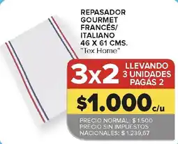 Carrefour Tex Home repasador gourmet francés/italiano oferta