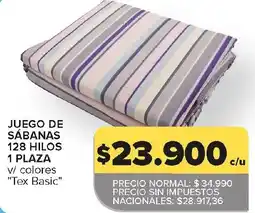Carrefour Tex Basic juego de sábanas oferta