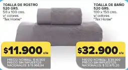 Carrefour Tex Home toalla de rostro oferta