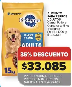 Carrefour Pedigree alimento para perros adultos oferta