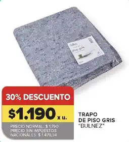 Carrefour Bulnez trapo de piso gris oferta