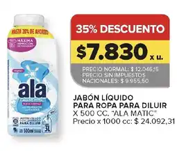 Carrefour Ala jabón líquido para ropa para diluir oferta