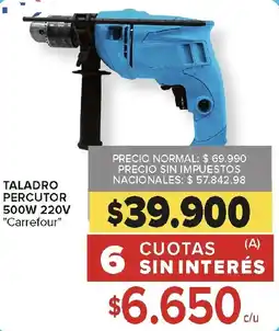 Carrefour Carrefour taladro percutor 500w 220v oferta