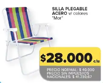 Silla plegable acero