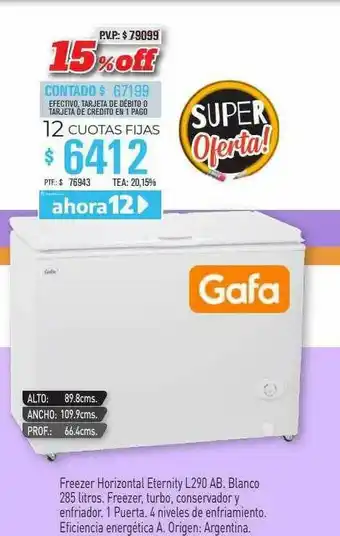 Red del Hogar Gafa Freezer Horizontal Eternity L290ab oferta