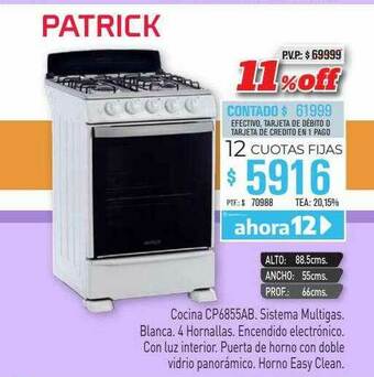 Red del Hogar Patrick Cocina Cp6855ab oferta