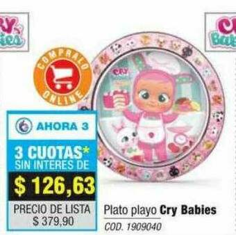 Rio Shop Deco Plato Playo Cry Babies oferta