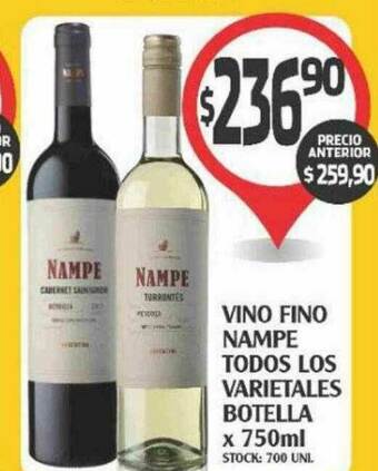 Supermercados Malambo Vino Fino Nampe Todos Los Varietales oferta