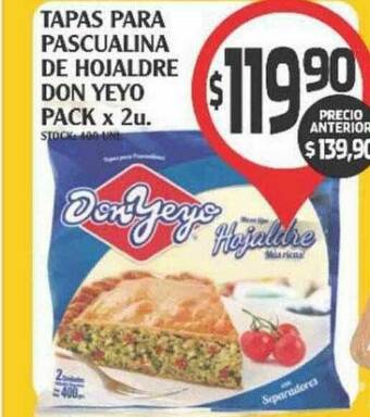 Supermercados Malambo Tapas Para Pascualina De Hojaldre Don Yeyo oferta