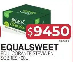 Masivos Equal sweet edulcorante stevia en sobres oferta