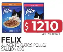 Masivos Felix alimento gatos pollo/salmon oferta