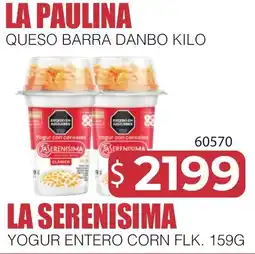 Masivos La paulina queso barra danbo kilo oferta