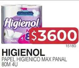 Masivos Higienol papel higienico max panal oferta