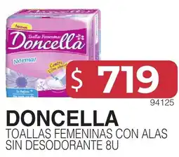 Masivos Doncella toallas femeninas con alas sin desodorante oferta
